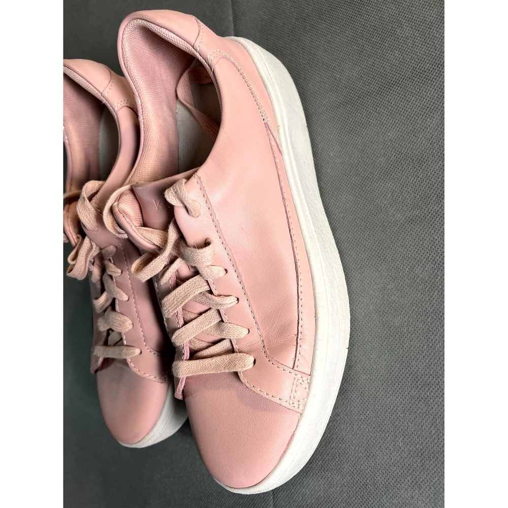 Kizik Running Shoes Unisex M/5 W/6.5 Rose Gold Leather Lace-Up Sneakers